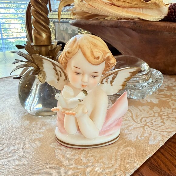 1950's Porcelain Bisque Napco Angel Bust - Picture 3 of 13